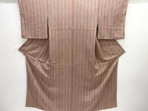 縮緬地 縞模様小紋着物